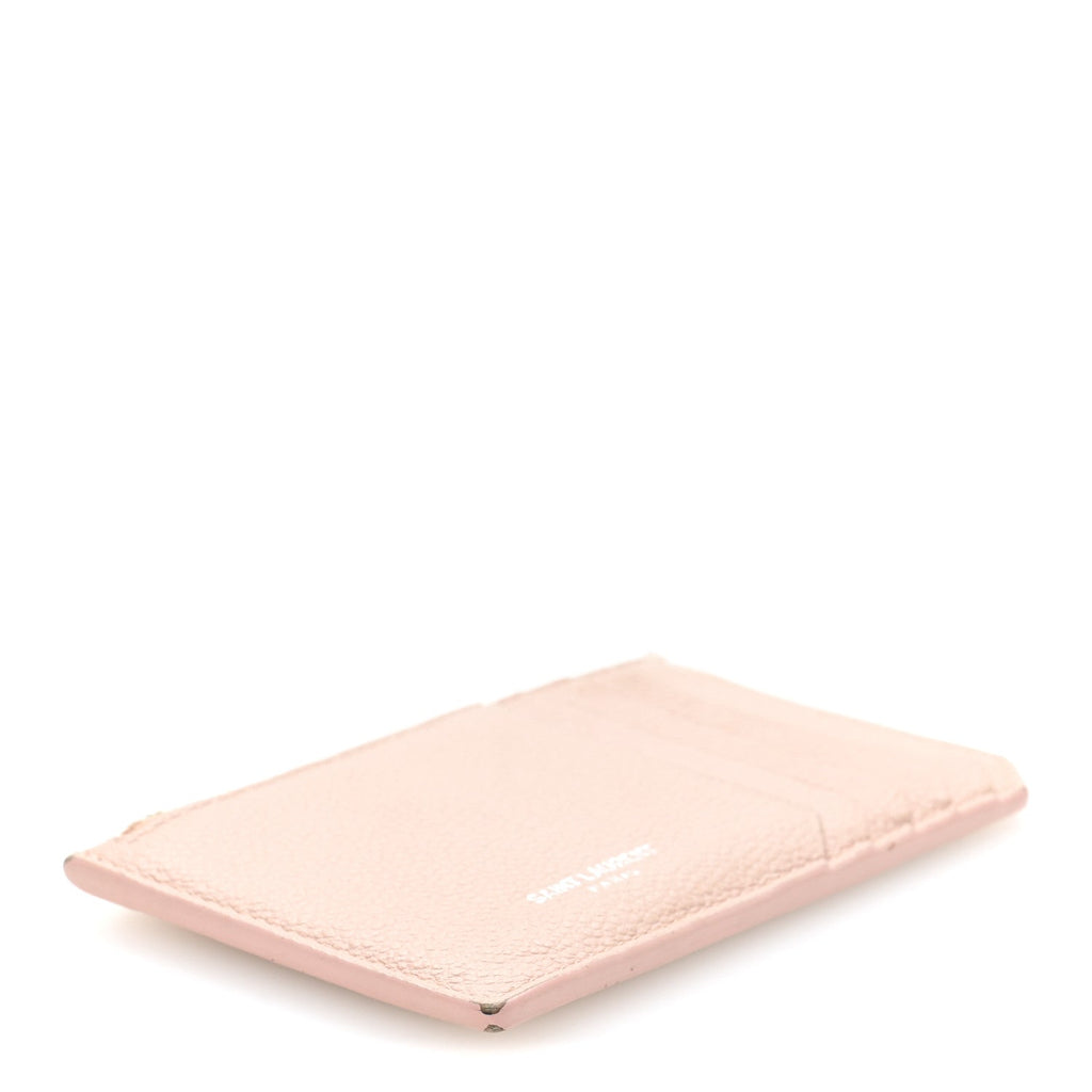 Grained Calfskin 5 Fragments Zip Pouch  Holder Rose Antic