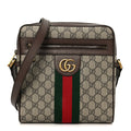 GG Supreme Monogram Web Small Ophidia Messenger Bag Brown