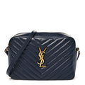 Calfskin Matelasse Monogram Lou Camera Bag Deep Marine