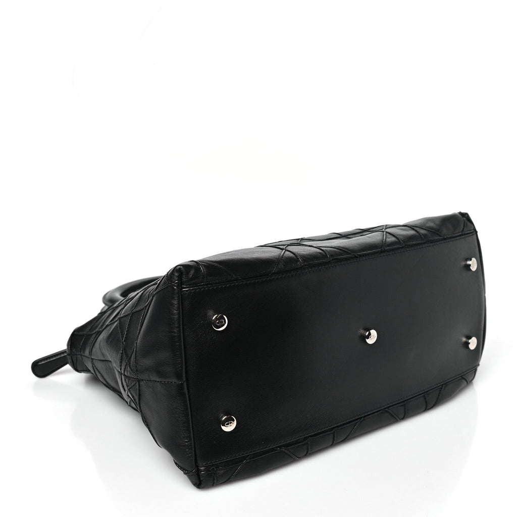 Lambskin Cannage Medium Granville Tote Black
