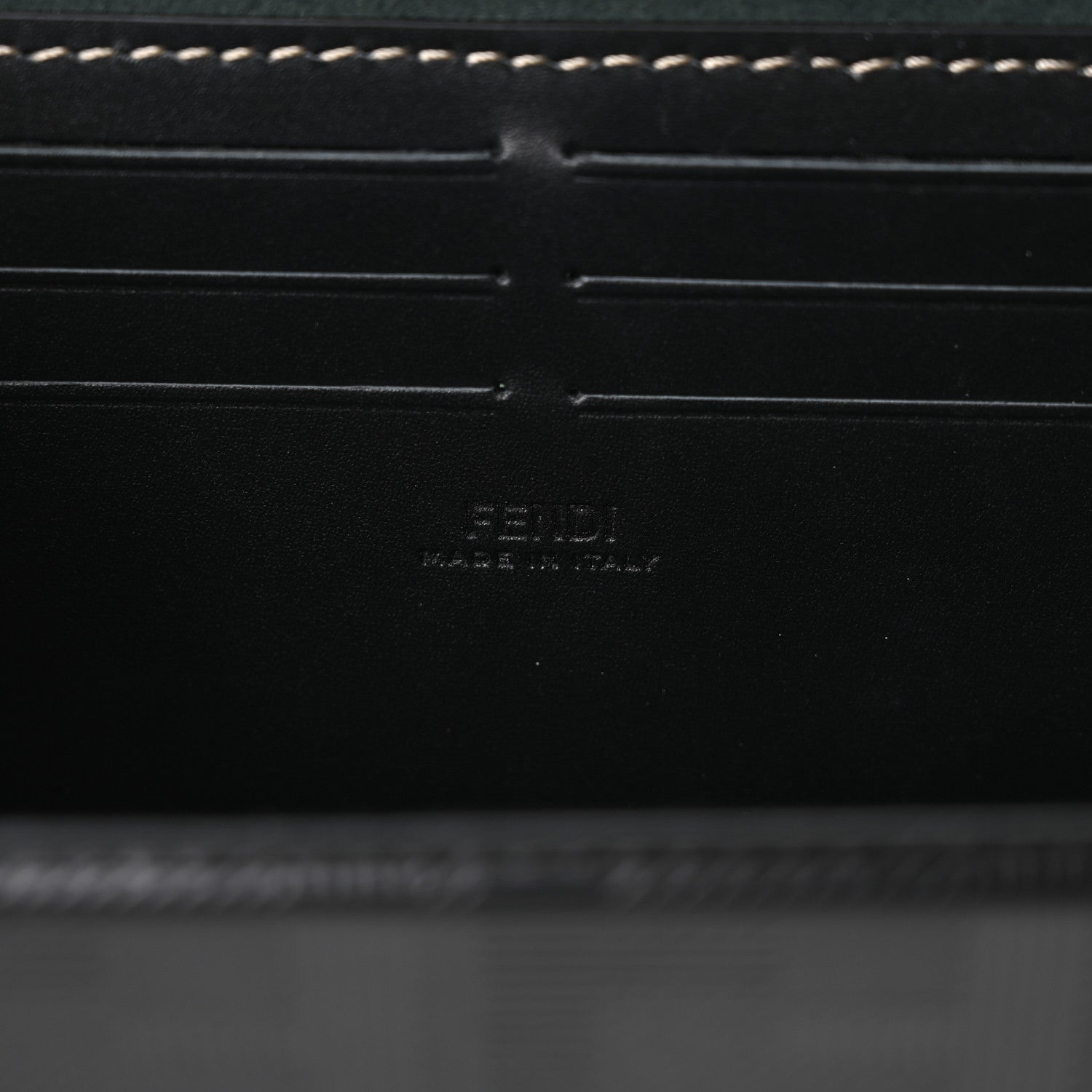 Vitello King FF Lines Embossed Baguette Soft Trunk Black