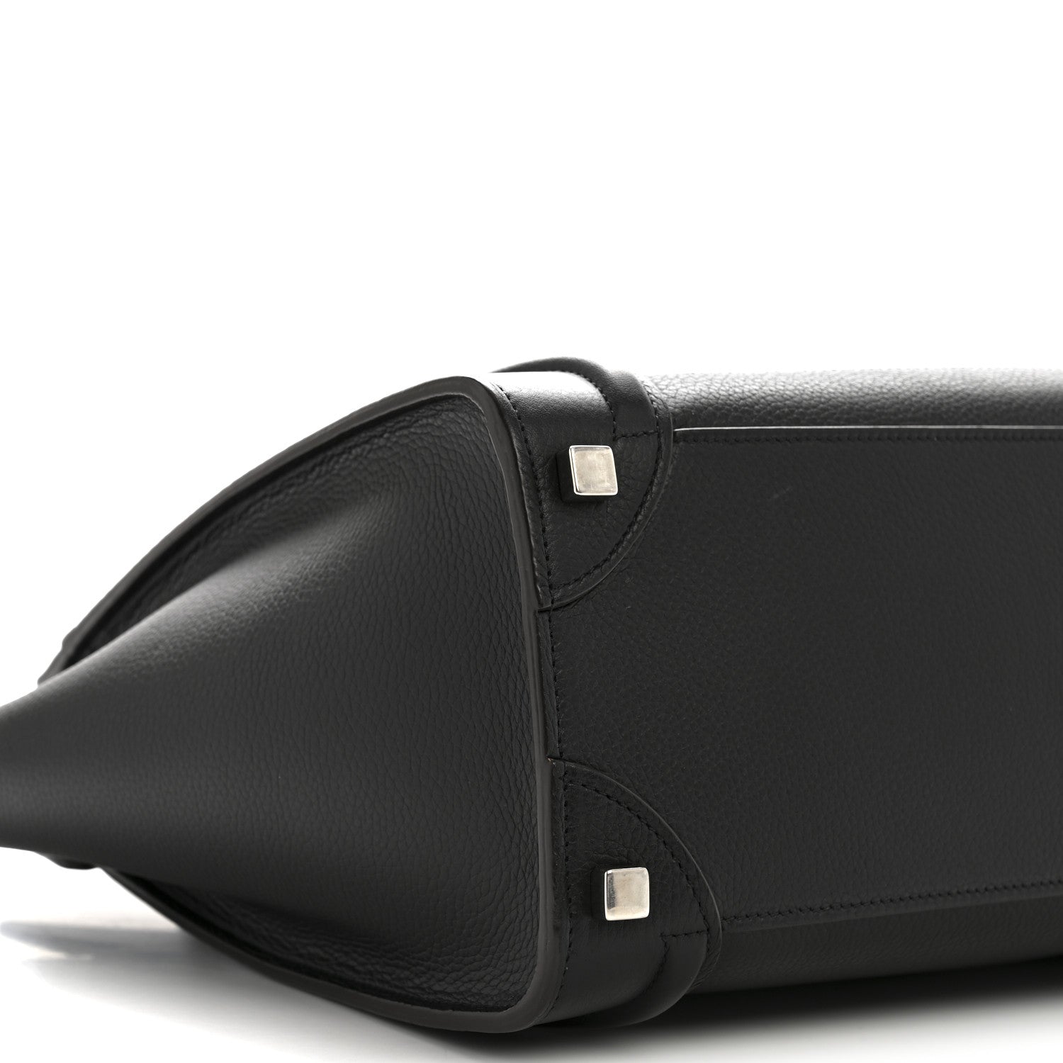 Drummed Calfskin Micro Luggage Black