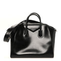 Shiny Lord Calfskin Medium Antigona Black