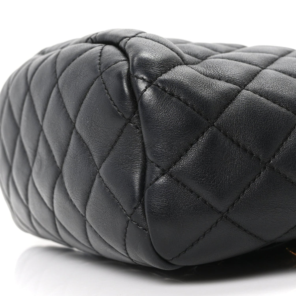 Calfskin Quilted Mini Urban Spirit Backpack Black
