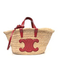 Raffia Calfskin Triomphe Teen Panier Lipstick