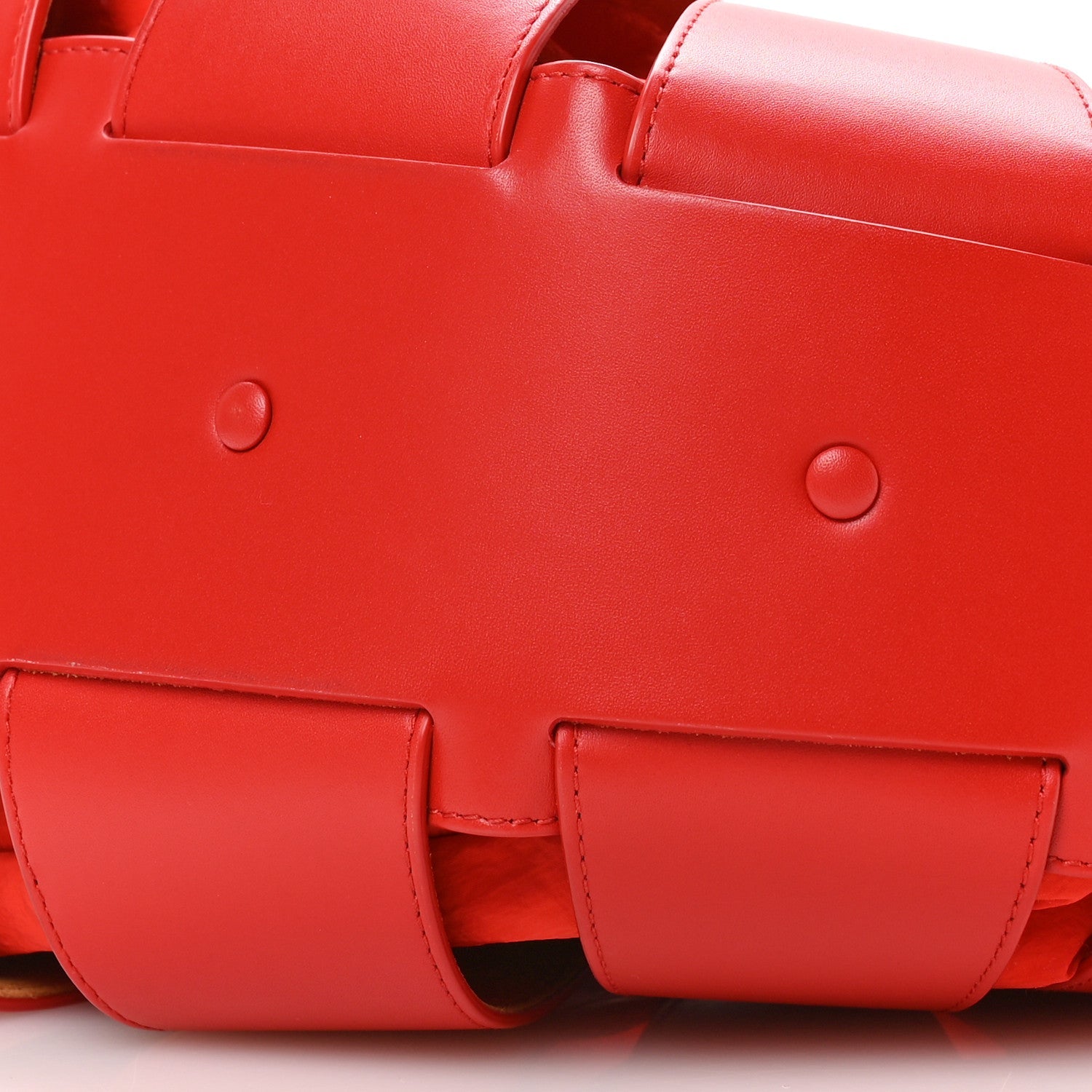 French Calfskin Shell Bag Chili Tomato