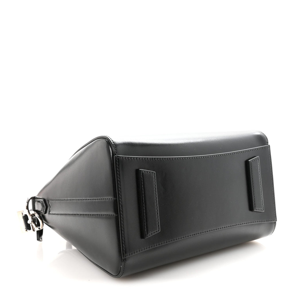 Shiny Lord Calfskin Small Antigona Black