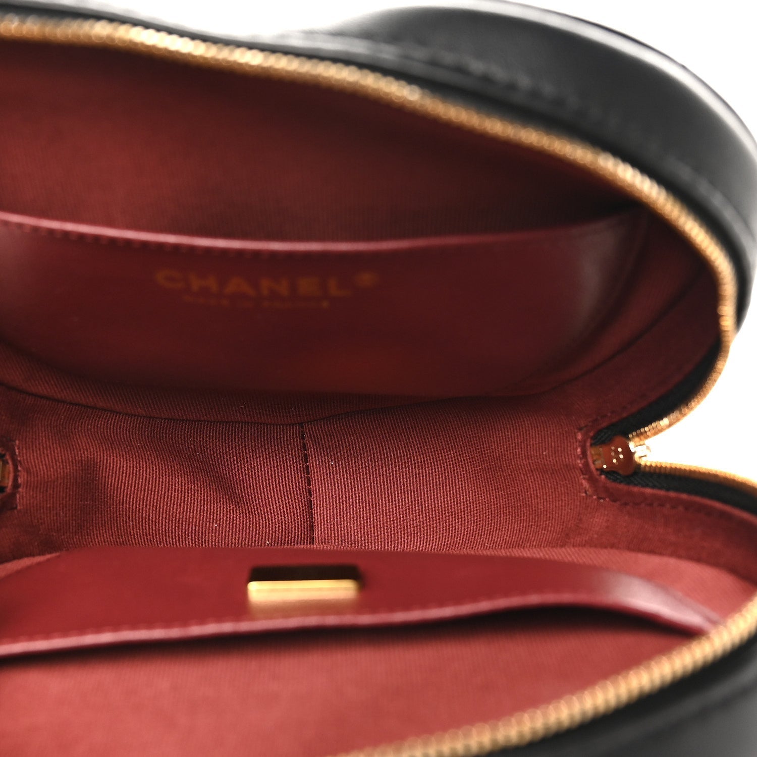 Lambskin Quilted CC In Love Heart Bag Black
