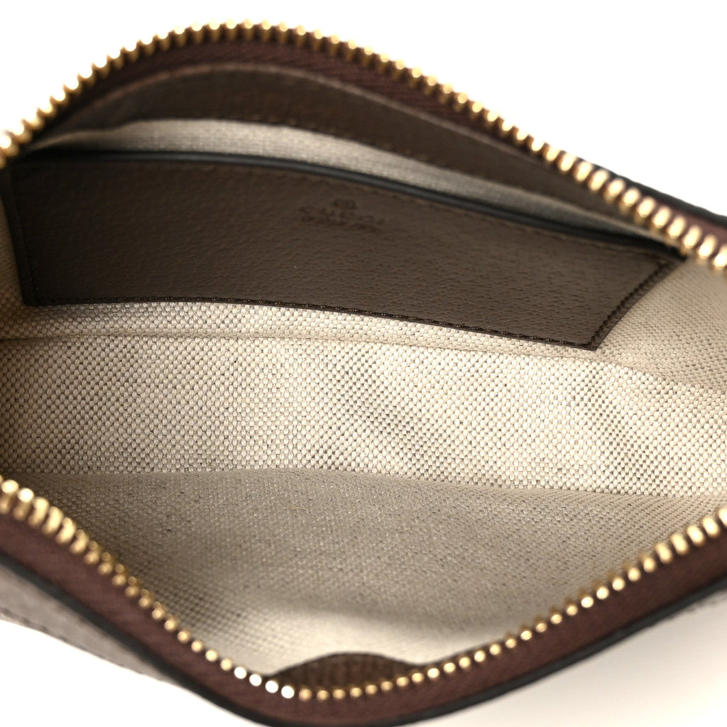 GG Supreme Monogram Textured Dollar Calfskin Mini Ophidia Chain Bag Beige Ebony