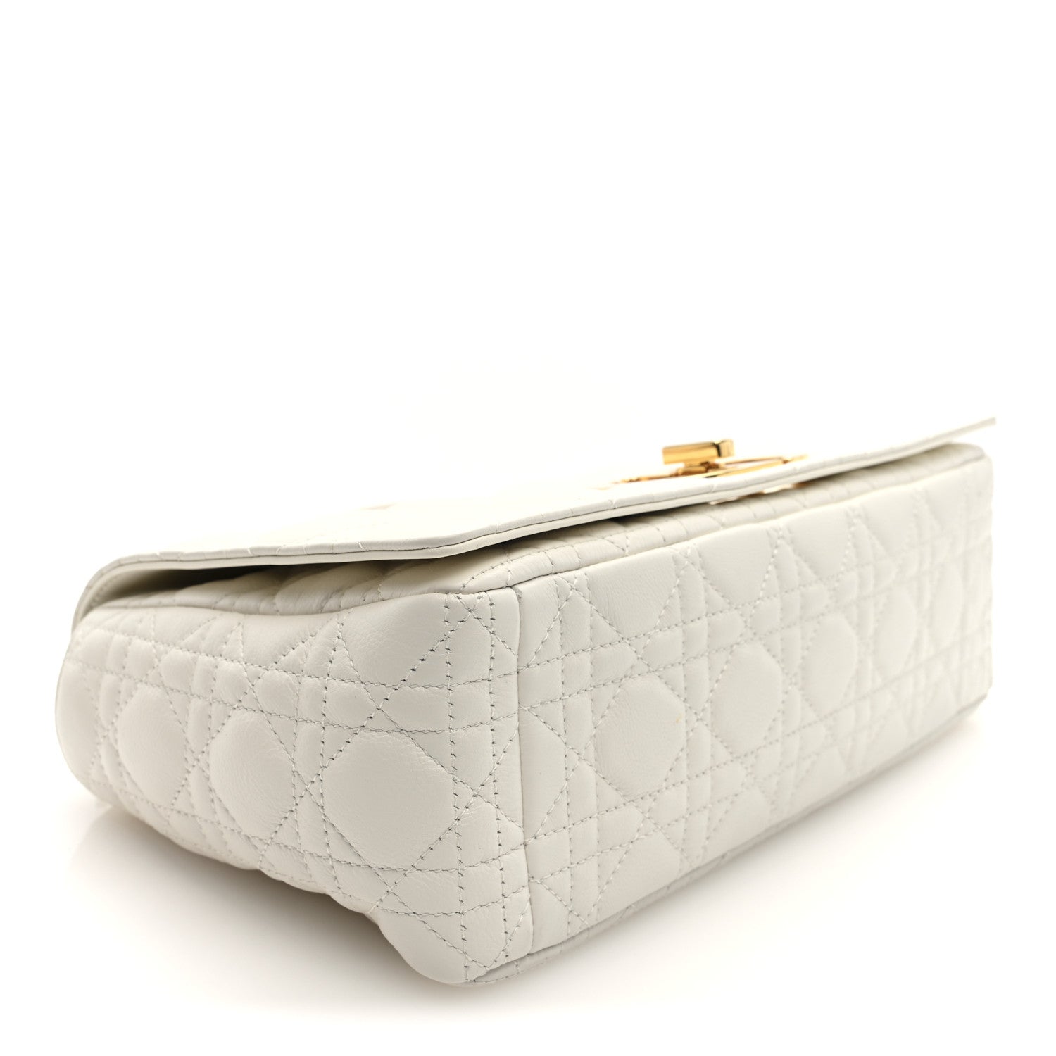 Grained Calfskin Cannage Large Caro Bag Ivory