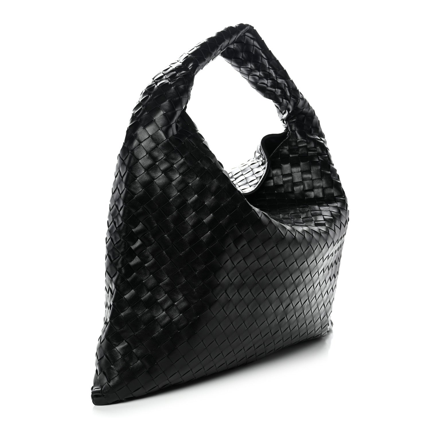 Calfskin Intrecciato Large Hop Black