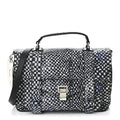 X HARMONY KORINE Calfskin PS1 Check Success Medium Satchel Blue