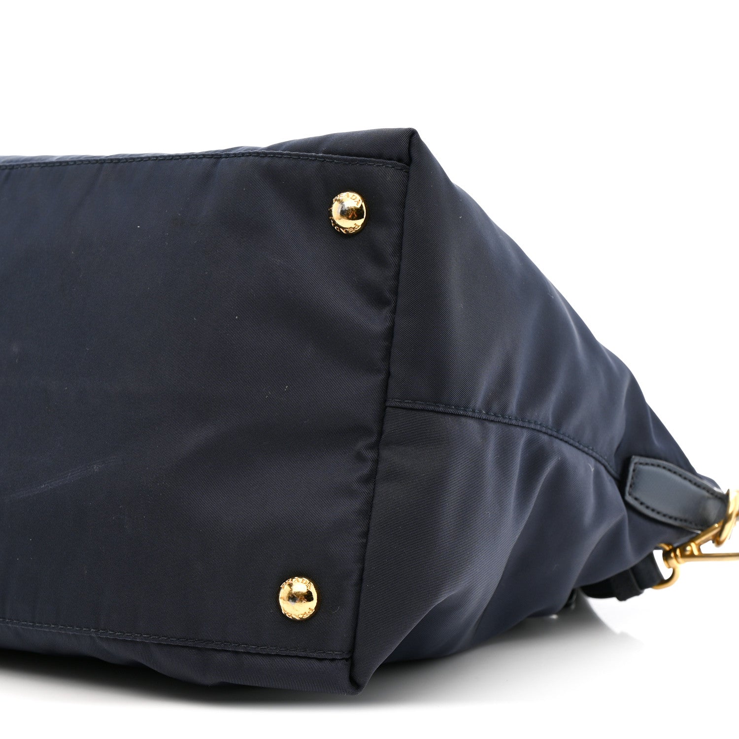 Tessuto Nylon Saffiano Shopping Tote Navy