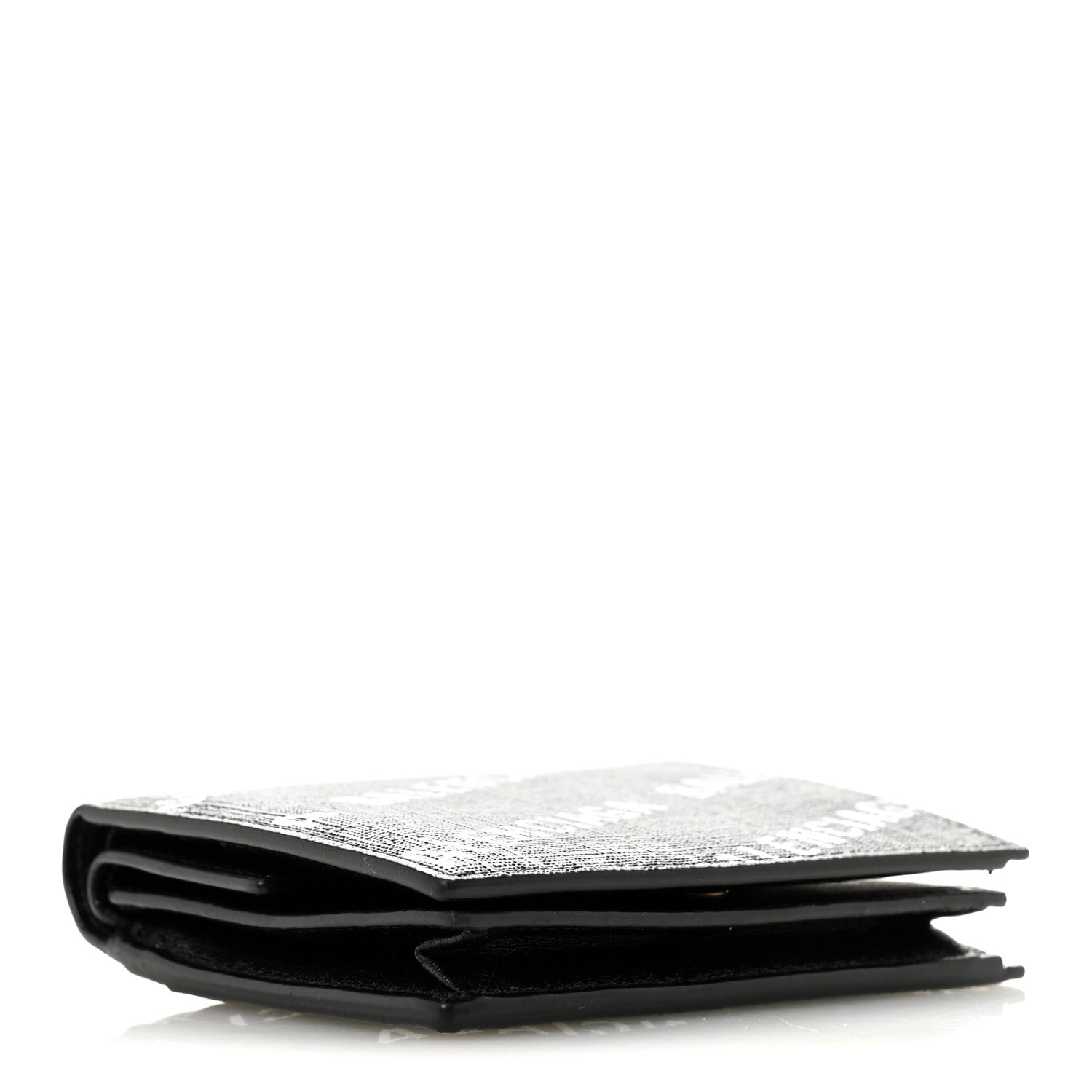 Coated Canvas BB Monogram Allover Logo  Holder Wallet Black Grey White
