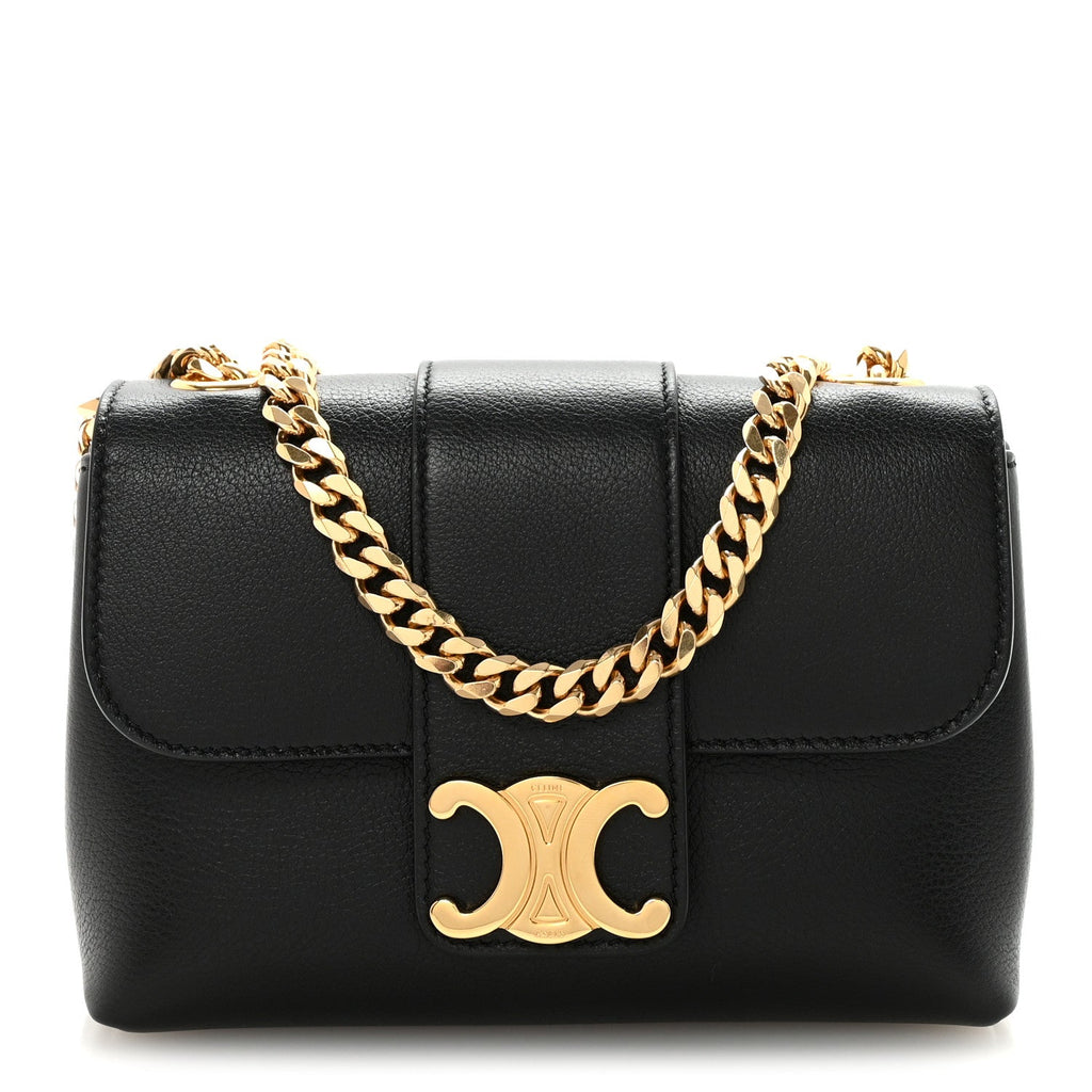 Supple Calfskin Mini Victoire Bag Black