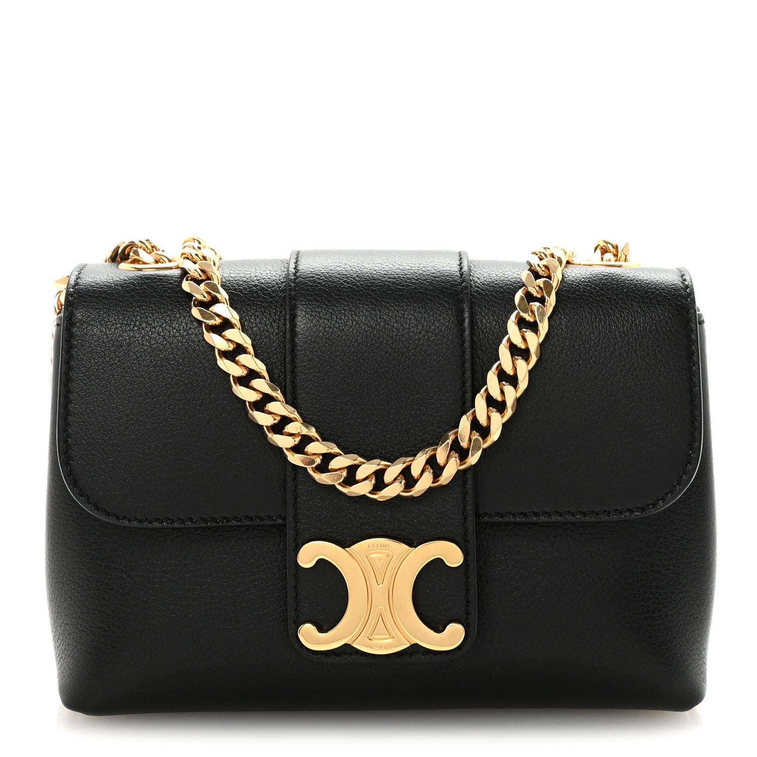 Supple Calfskin Mini Victoire Bag Black