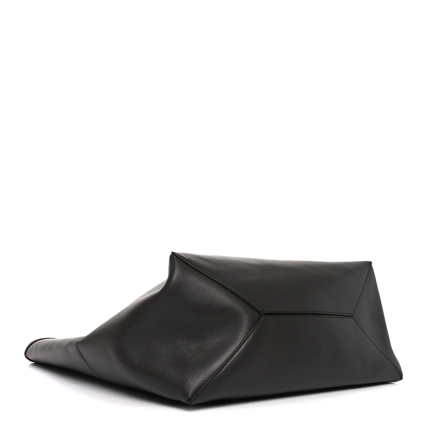 Shiny Calfskin Large Puzzle Fold Tote Dark Grey