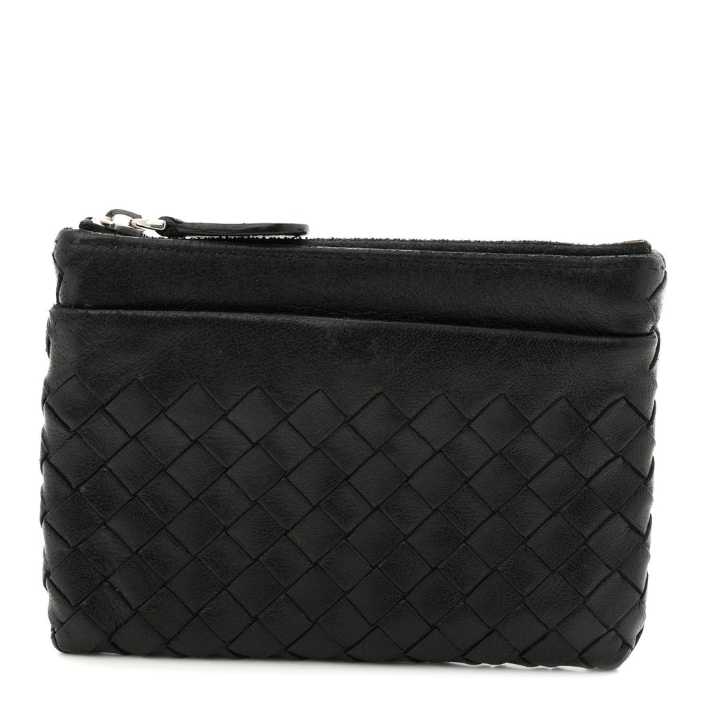 Nappa Intrecciato Key Holder Black