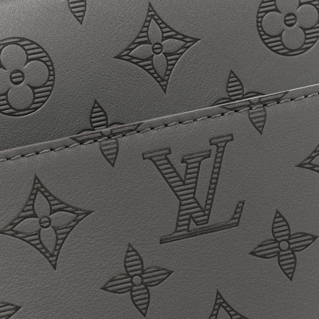 Calfskin Monogram Shadow Trio Messenger Anthracite Gray