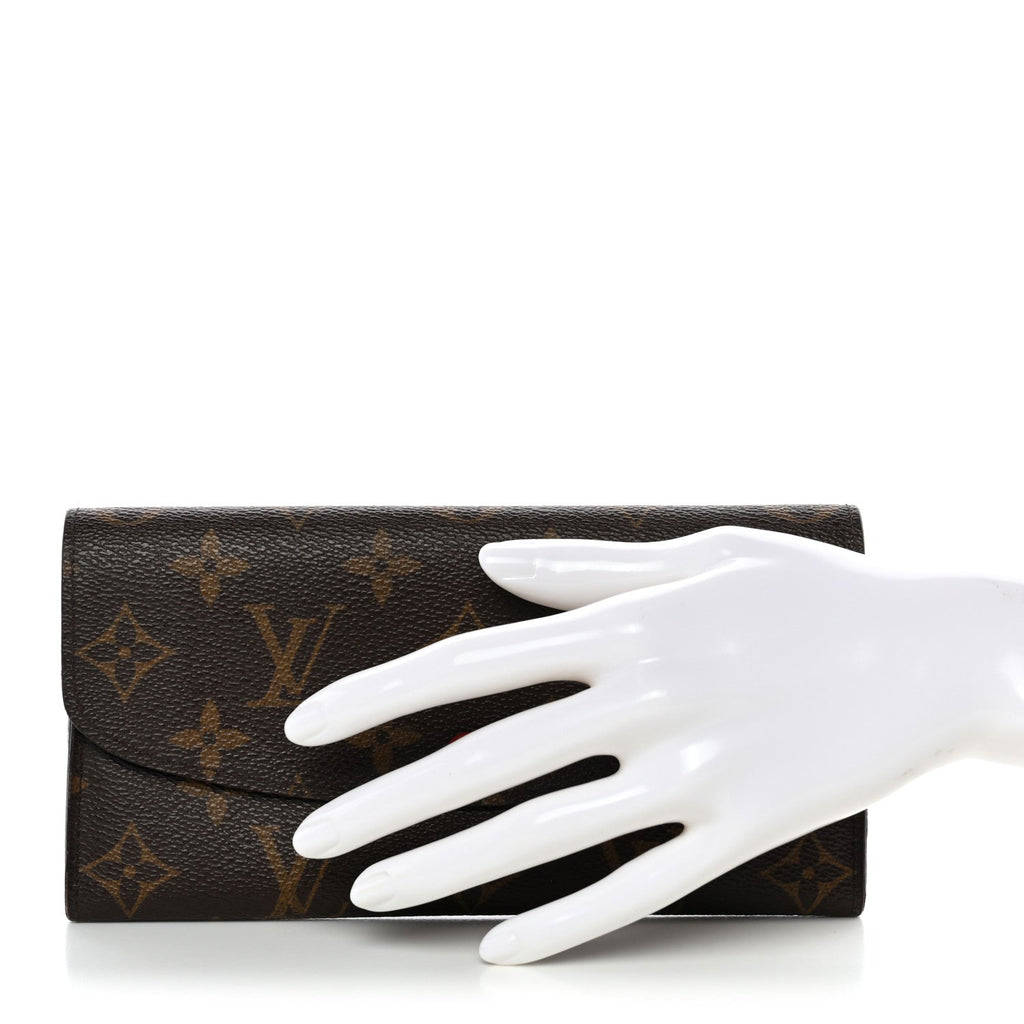 Monogram Emilie Wallet Red