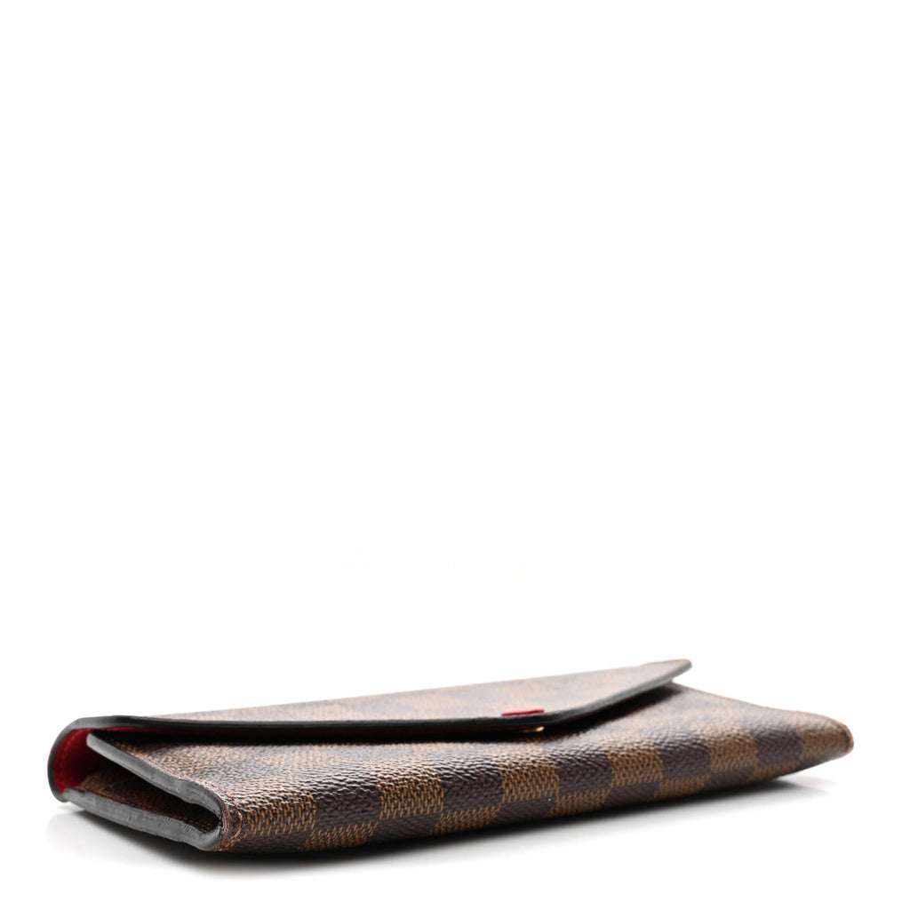 Damier Ebene Josephine Wallet Red