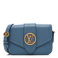 Smooth Calfskin LV Pont 9 Blue Orage
