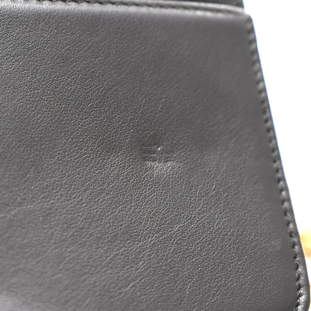 Caviar Quilted Boy Wallet On Chain WOC Grey