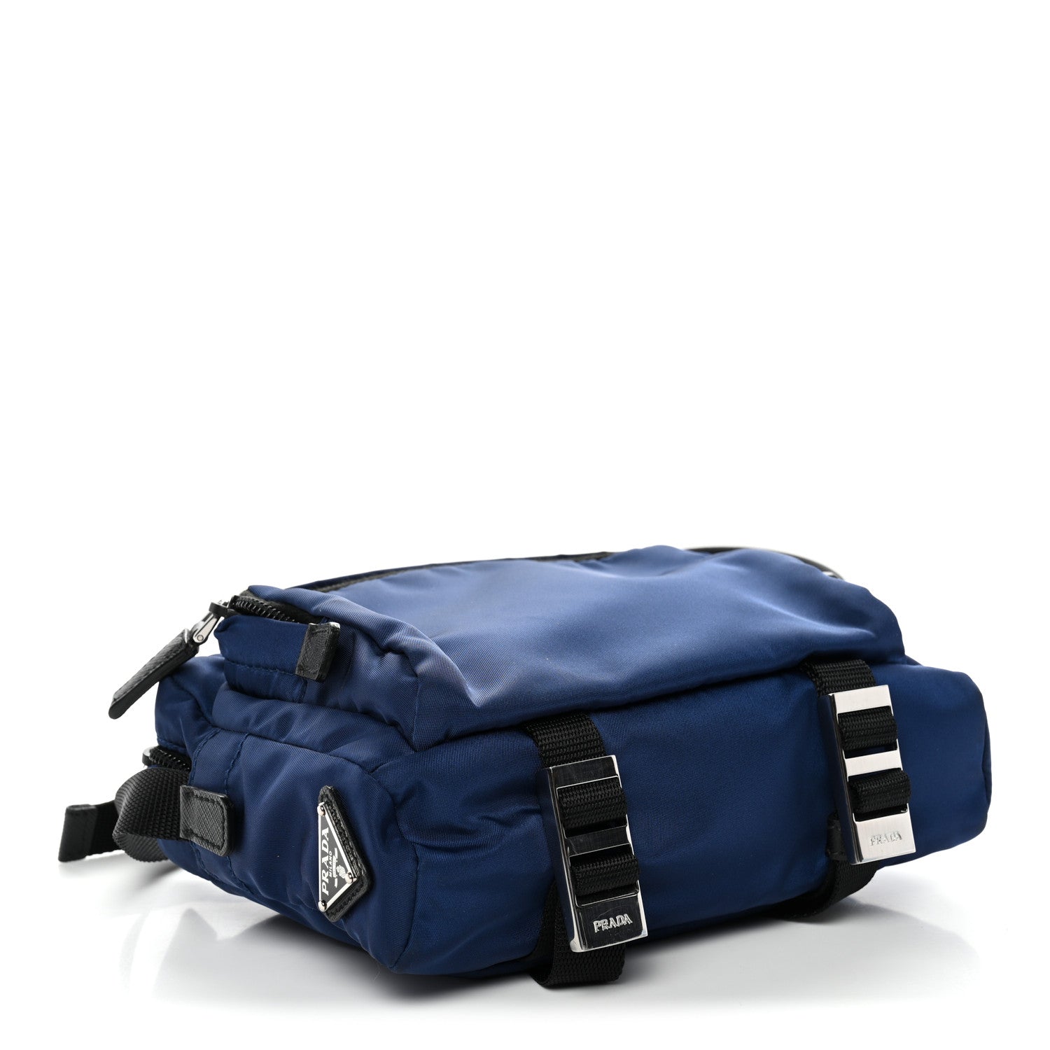 Tessuto Nylon Montagna Messenger Bag  Blue Black