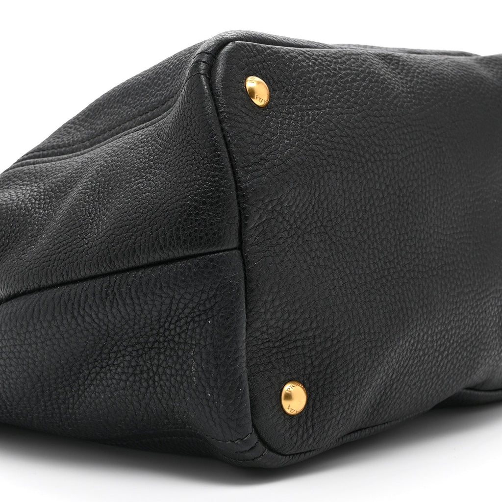 Vitello Daino Tote Black