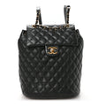 Lambskin Quilted Small Urban Spirit Backpack Black