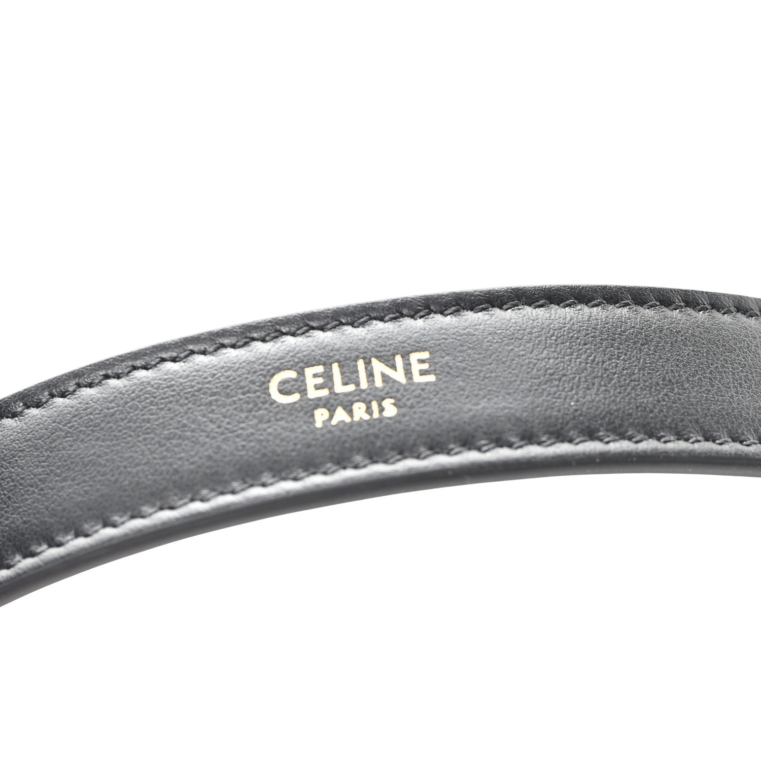 Smooth Calfskin Medium Strap Ava Triomphe Shoulder Bag Black