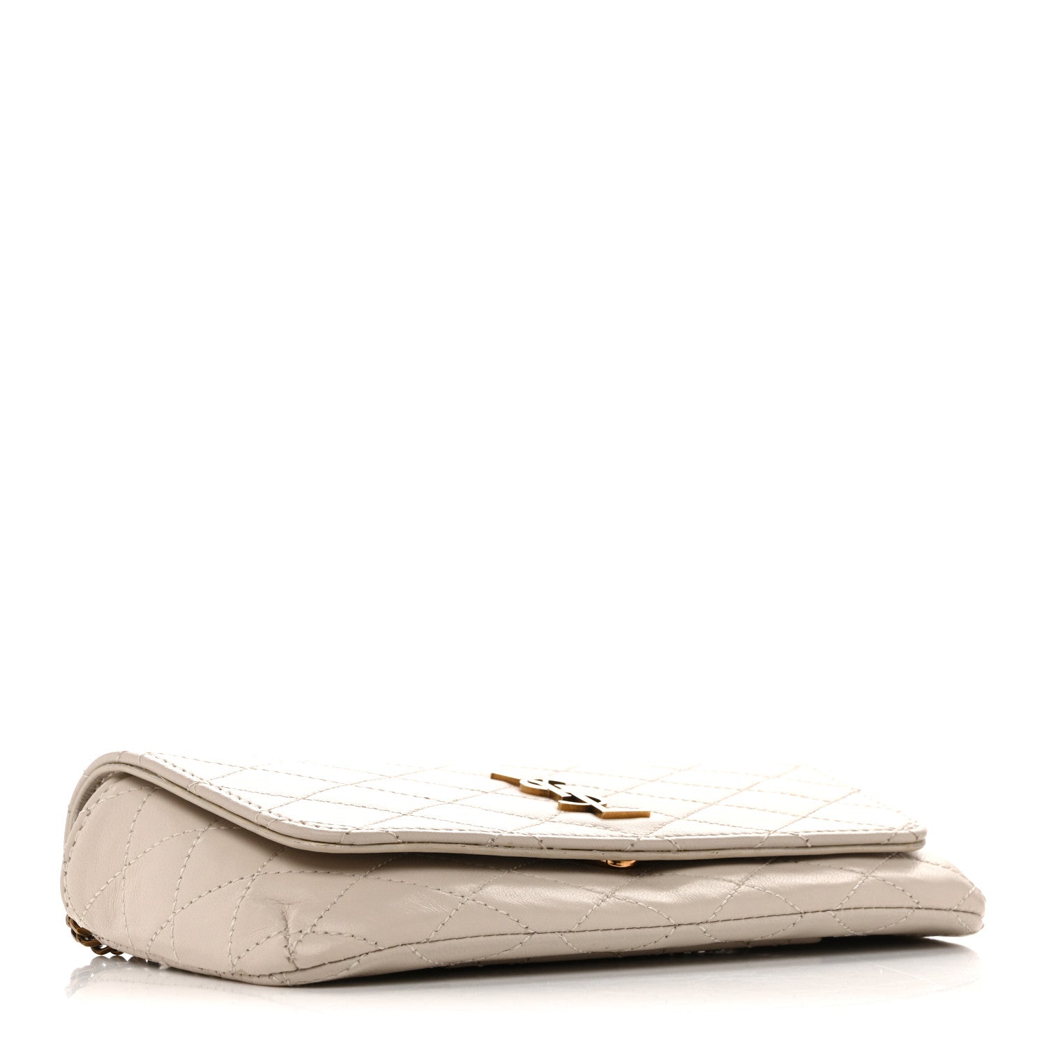 Lambskin Quilted Gaby Phone Holder Crossbody Crema Soft