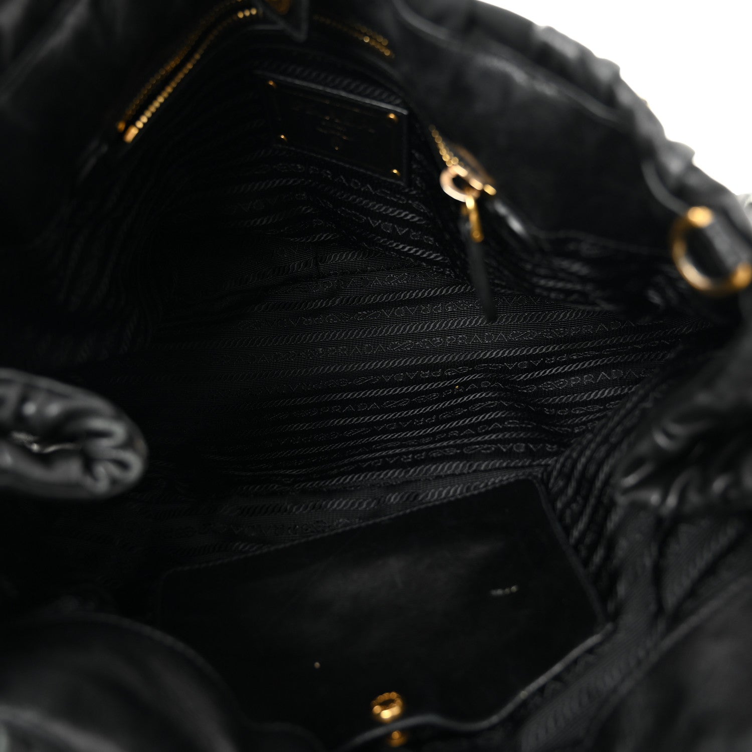 Tessuto Nylon Gaufre Shopping Satchel Black