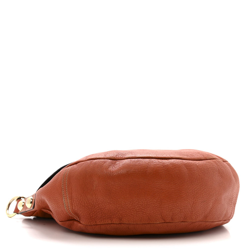 Soft Spongy Calfskin Daria Satchel Burnt Orange