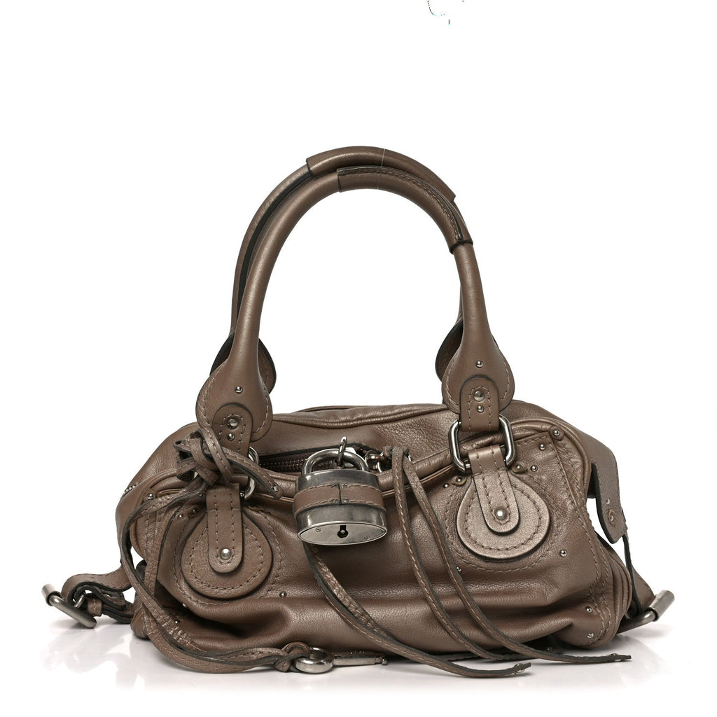 Calfskin Paddington Shoulder Bag Beige