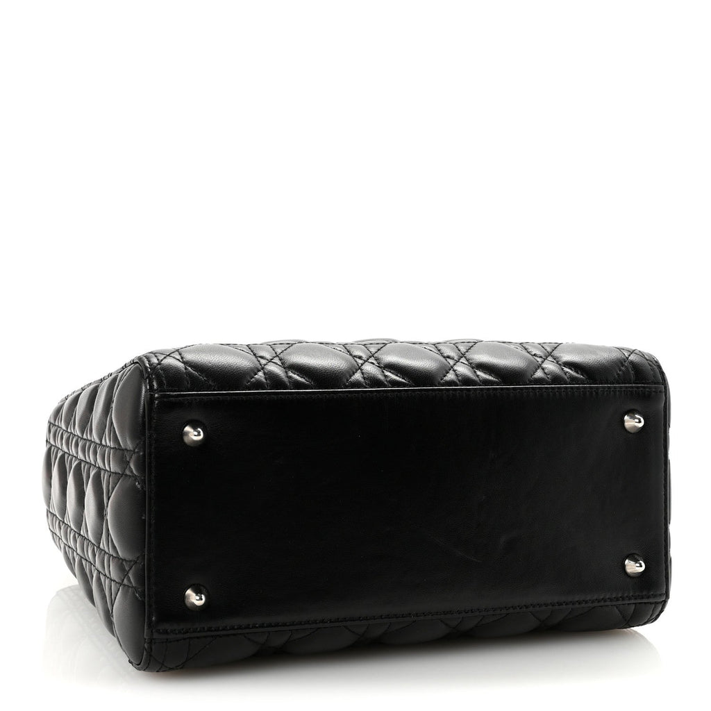 Lambskin Cannage Medium Lady Dior Black