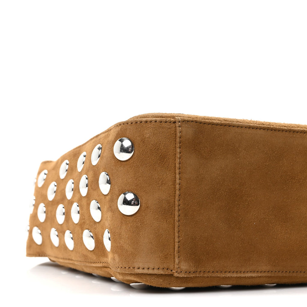 Pebbled Sport Calfskin Studded Elena Nougat