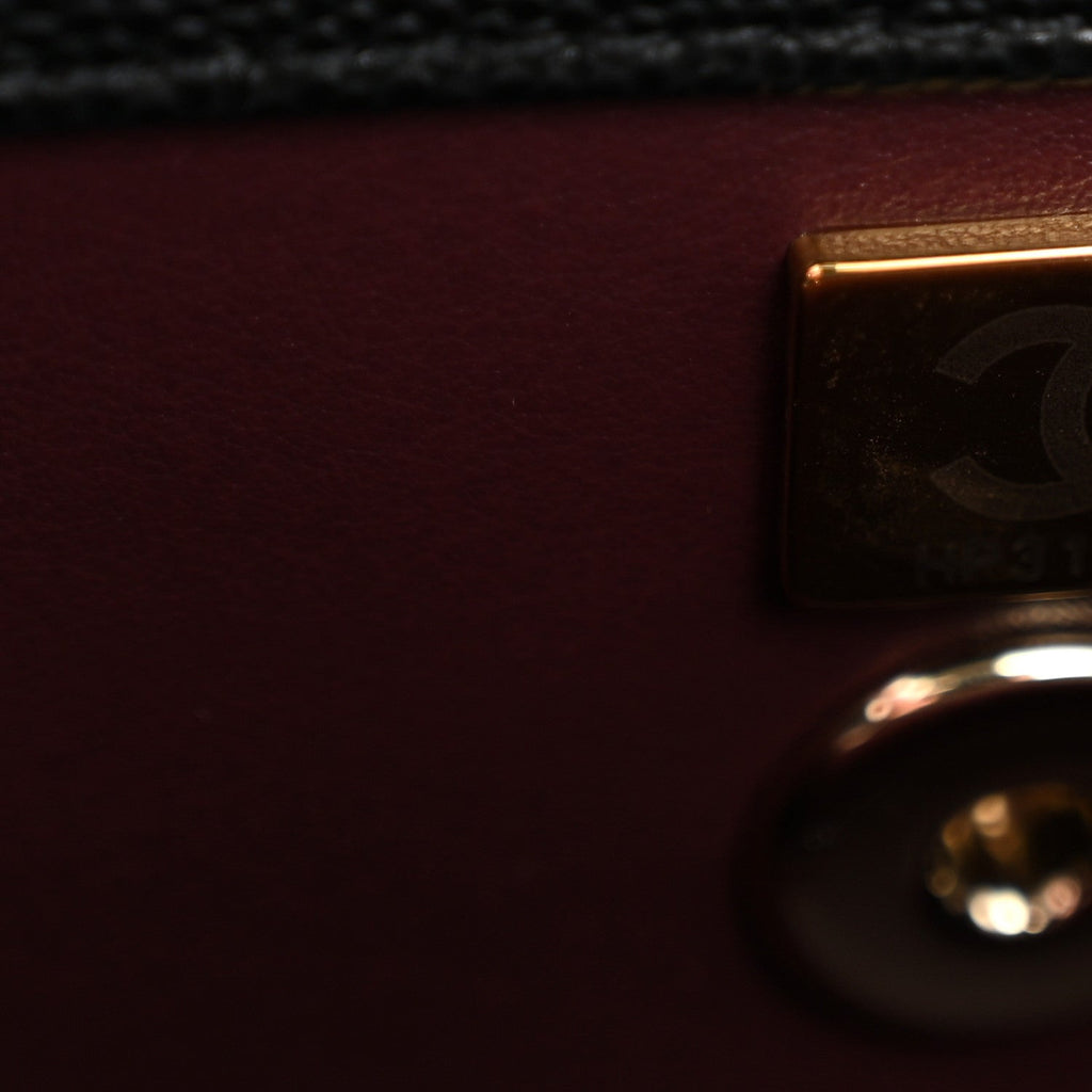 Caviar Quilted Mini Coco Handle Flap Black