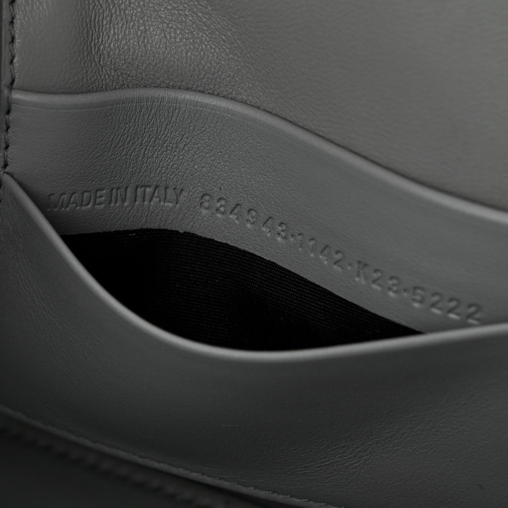 Smooth Calfskin Small Bel Air Clutch On Strap Cloud Grey