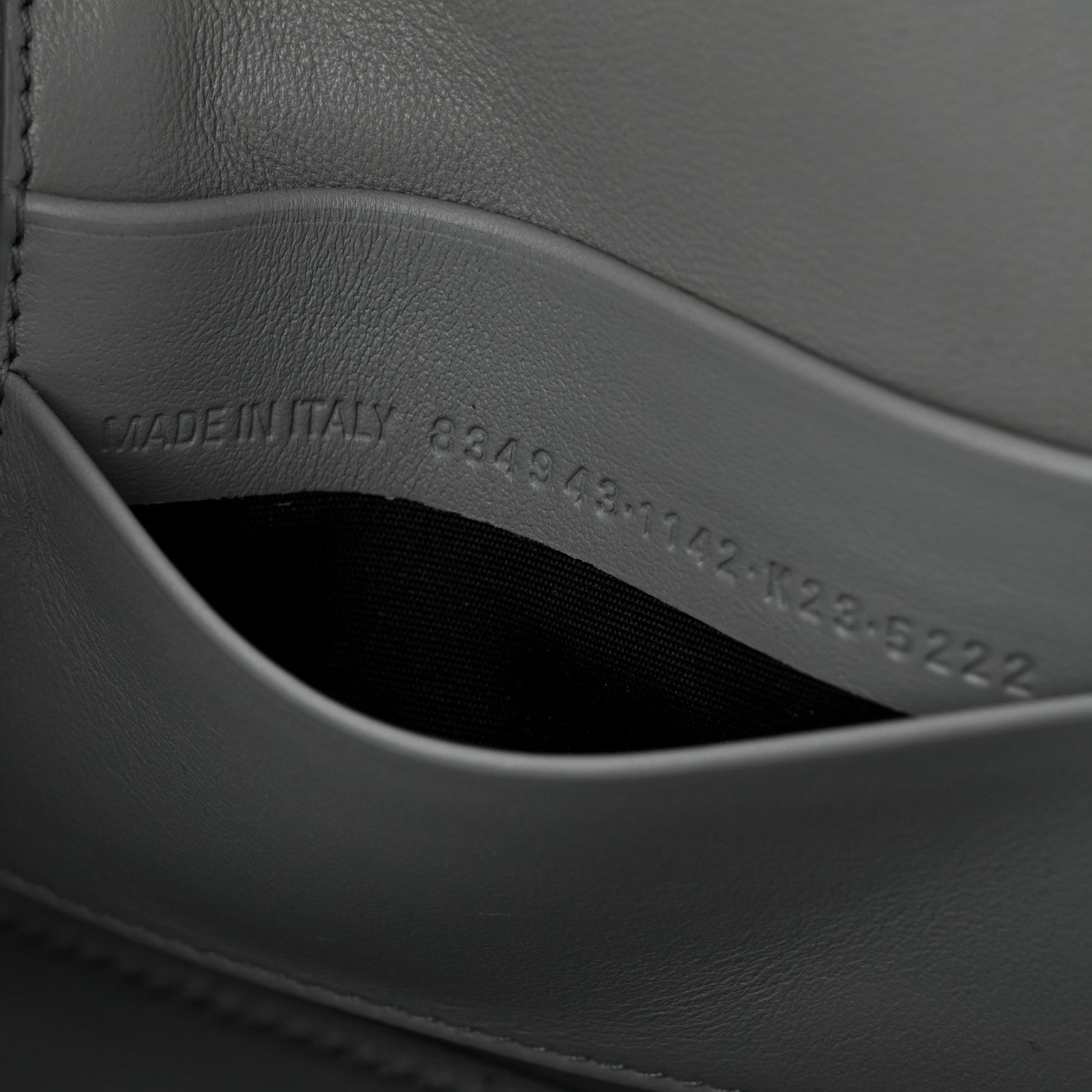 Smooth Calfskin Small Bel Air Clutch On Strap Cloud Grey