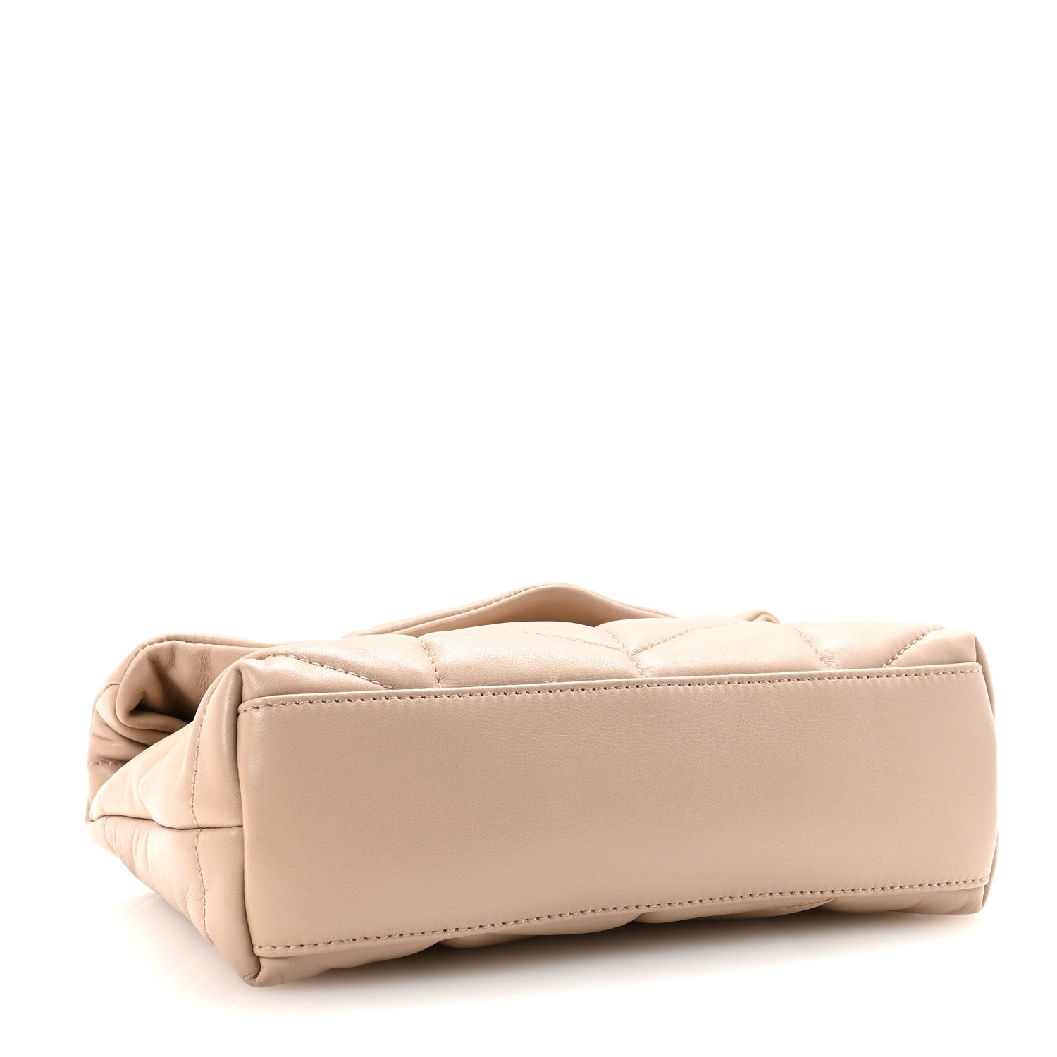 Lambskin Quilted Toy Loulou Puffer Monogram Chain Satchel Dark Beige