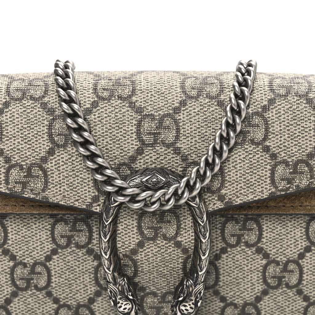GG Supreme Monogram Super Mini Dionysus Shoulder Bag Taupe