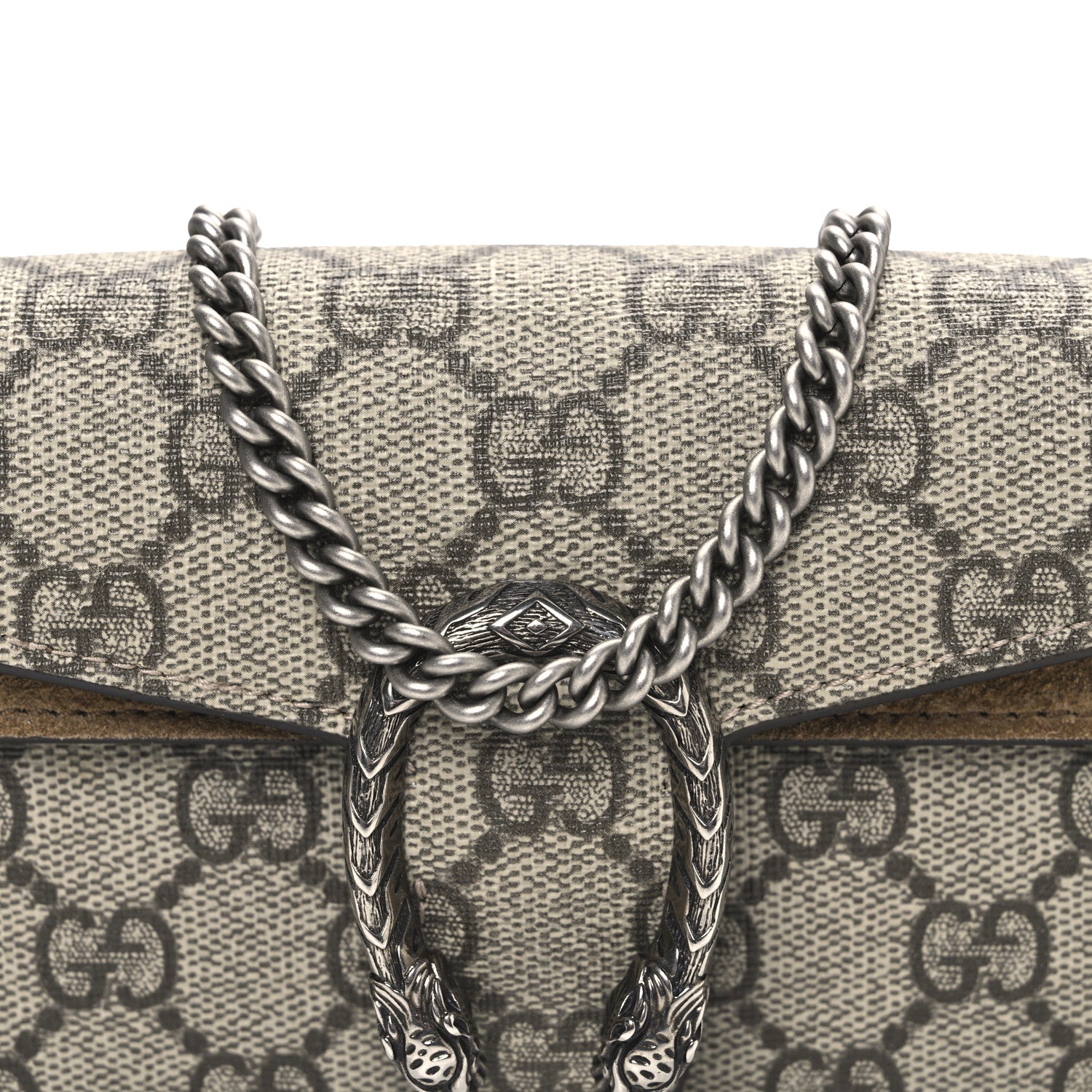 GG Supreme Monogram Super Mini Dionysus Shoulder Bag Taupe