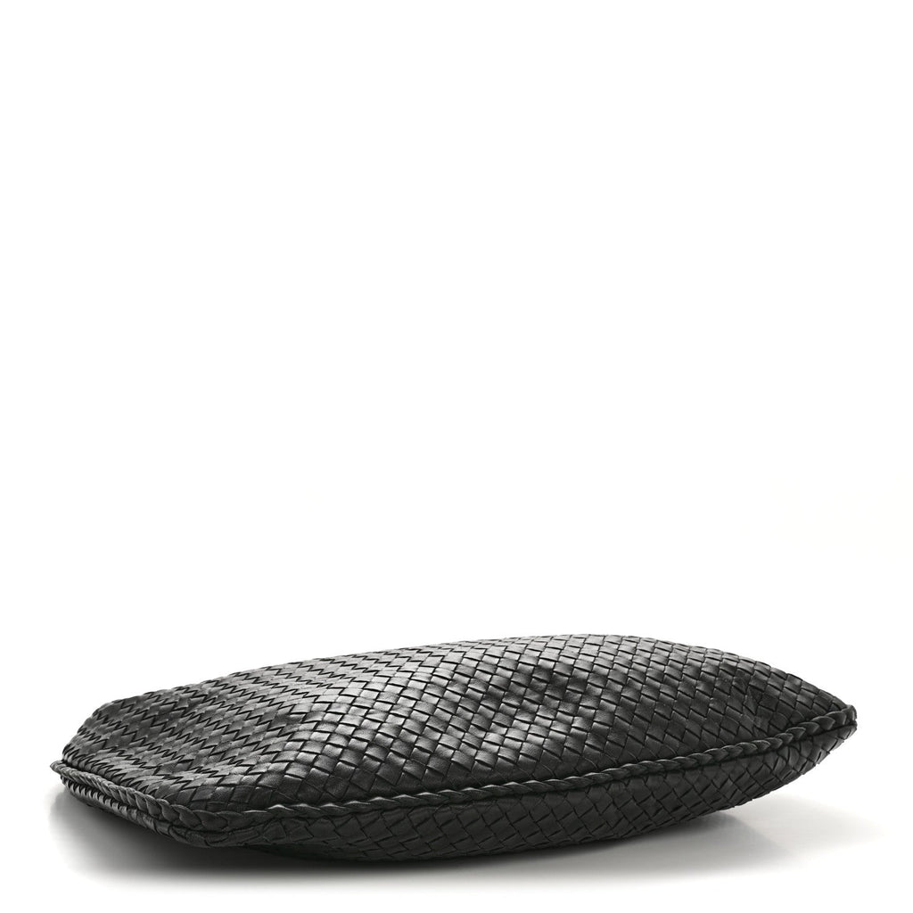 Nappa Intrecciato Medium Veneta Hobo Black