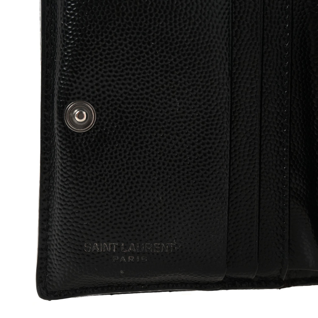 Grain De Poudre Matelasse Chevron Monogram Zipped  Case Black