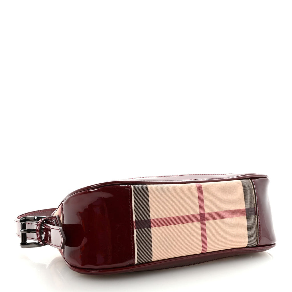 Patent Nova Check Newbury  Dark Red