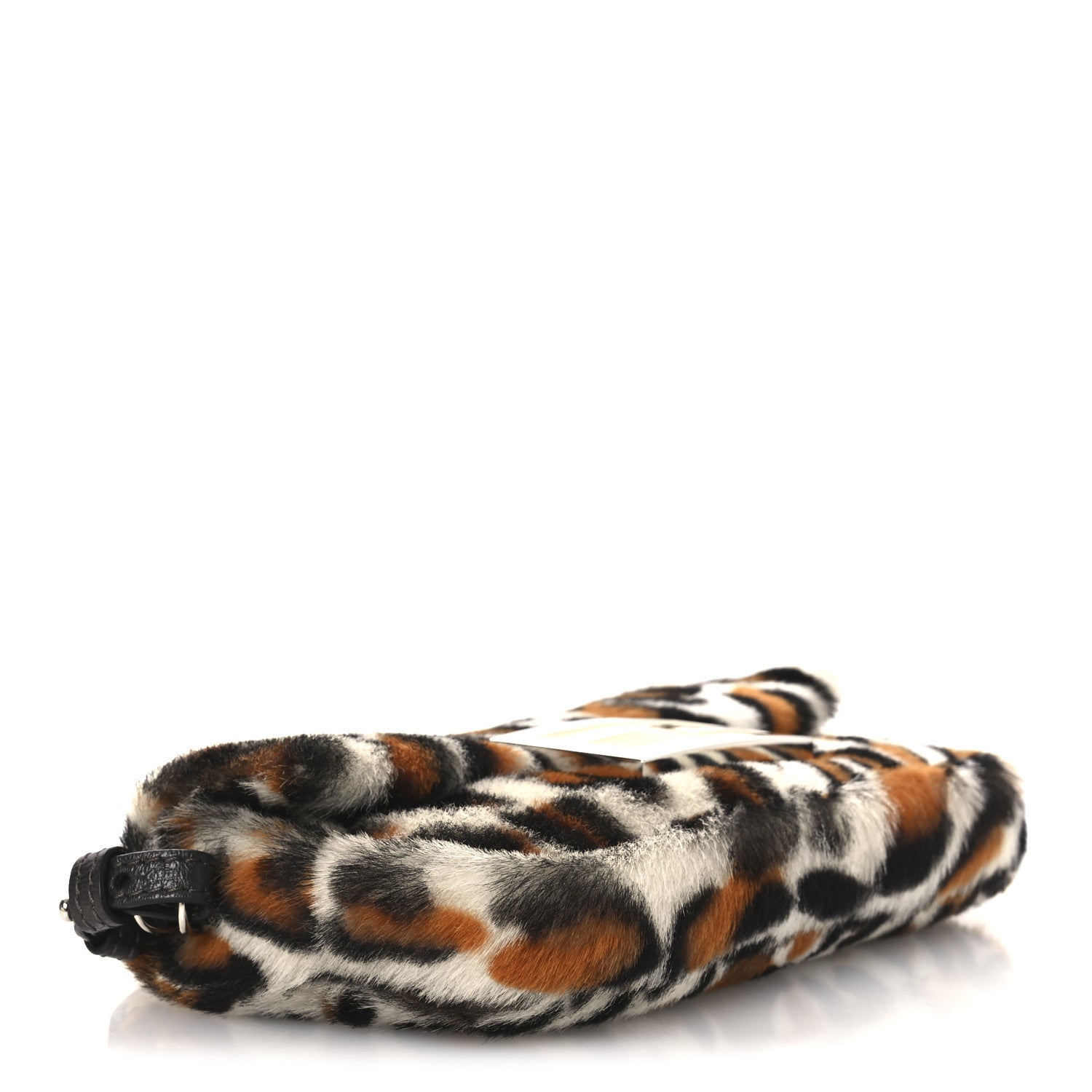 Calf Hair Leopard Print Phone Baguette Moro
