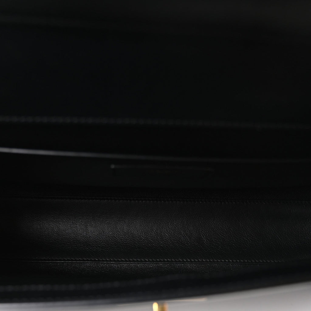 Smooth Calfskin Manhattan Shoulder Bag Black