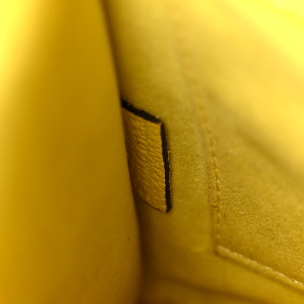 Drummed Calfskin Nano Luggage Citron