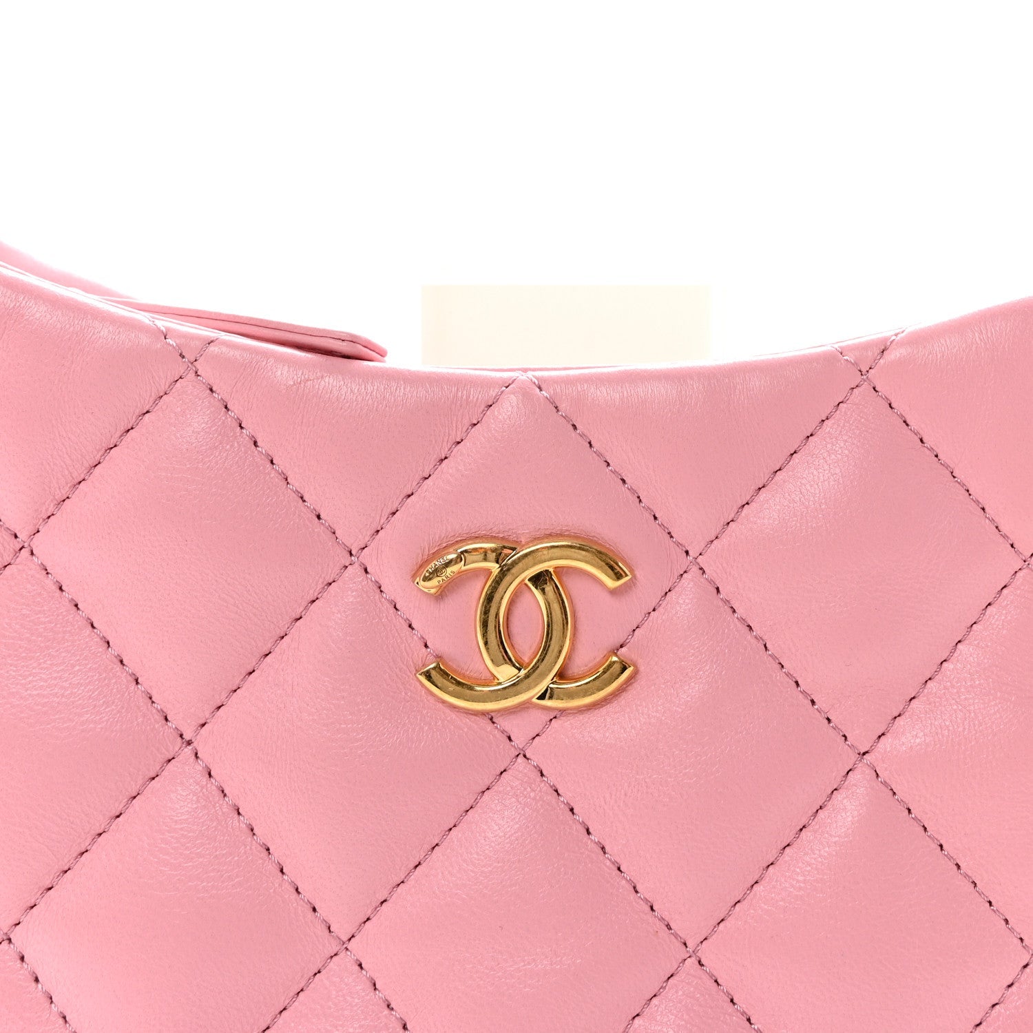 Lambskin Quilted CC Links Hobo Light Pink